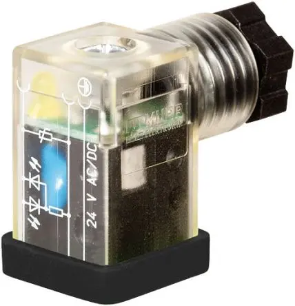 Produktfoto 1 von Murrelektronik Limited 30105 DIN 43650 Ventilsteckverbinder DIN 43650 C 2+E Stecker / 24V ac/dc Kontrollleuchte, M12x1,5