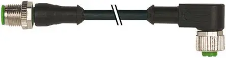Produktfoto 1 von Murrelektronik Limited A-Coded, 4-polig Sensor-Betätigungselementkabel, Gerade Stecker 4 / M12 Buchse, Länge 1.5 m