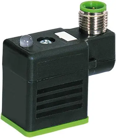 Produktfoto 1 von Murrelektronik Limited 42021 DIN 43650 Ventilsteckverbinder DIN 43650 3 Stecker / 24V Kontrollleuchte, Schwarz