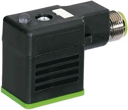Produktfoto 1 von Murrelektronik Limited DIN 43650 Ventilsteckverbinder DIN 43650 3 Stecker / 24V Kontrollleuchte Hinten, Schwarz