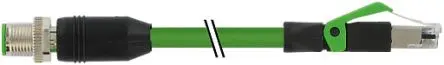Murrelektronik Limited Cat.5 Ethernet-Kabel, 10 m, Grün Verzinnte Kupferlegierungsummantelung Stecker, A M12 Stecker, B