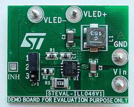Produktfoto 1 von STMicroelectronics LED-Treiber LED-Treiberevaluierungskit Evaluierungsplatine zum Einsatz mit LED-Treiber, STEVAL,