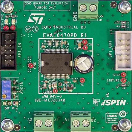 Produktfoto 1 von STMicroelectronics L6470 Entwicklungsbausatz Spannungsregler, Demoboard Energieverwaltung, für Spannungsmodusantrieb