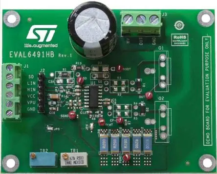 Produktfoto 1 von STMicroelectronics L6491 Entwicklungsbausatz Spannungsregler, Demoboard Energieverwaltung, für IGBTs,