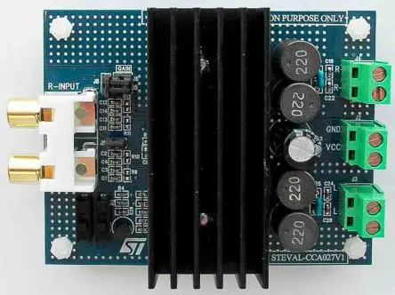 Produktfoto 1 von STMicroelectronics Entwicklungskit analog für Zweifach-BTL-Audioverstärker der Klasse D TDA7492 mit hoher Leistung,
