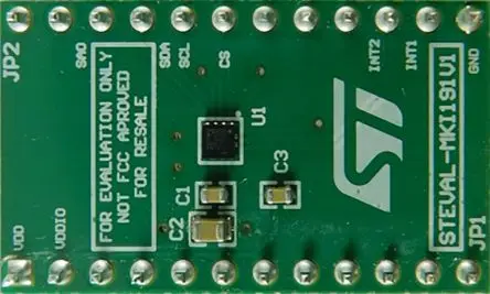 Produktfoto 1 von STMicroelectronics IIS2DLPC Adapter Board für einen Standard DIL24 Sockel, Adapterplatine Entwicklungstool Sensor für