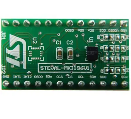 Produktfoto 1 von STMicroelectronics LSM6DSO-Adapterplatine für einen Standard-DIL24-Sockel, Adapterplatine Entwicklungstool Sensor für