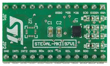 Produktfoto 1 von STMicroelectronics LSM6DSOX Adapter Board für einen Standard-DIL24-Sockel, Adapterplatine Entwicklungstool Sensor für