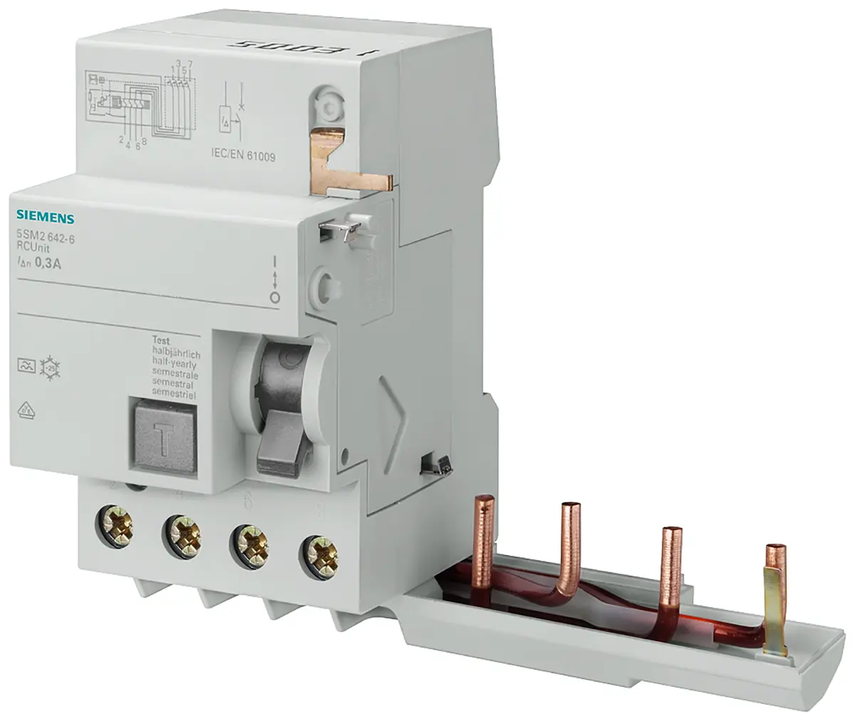 Produktfoto 1 von Siemens 5SM2 Miniaturüberlastschalter Typ AC, Pol 4-polig 40 A 400 V ac SENTRON