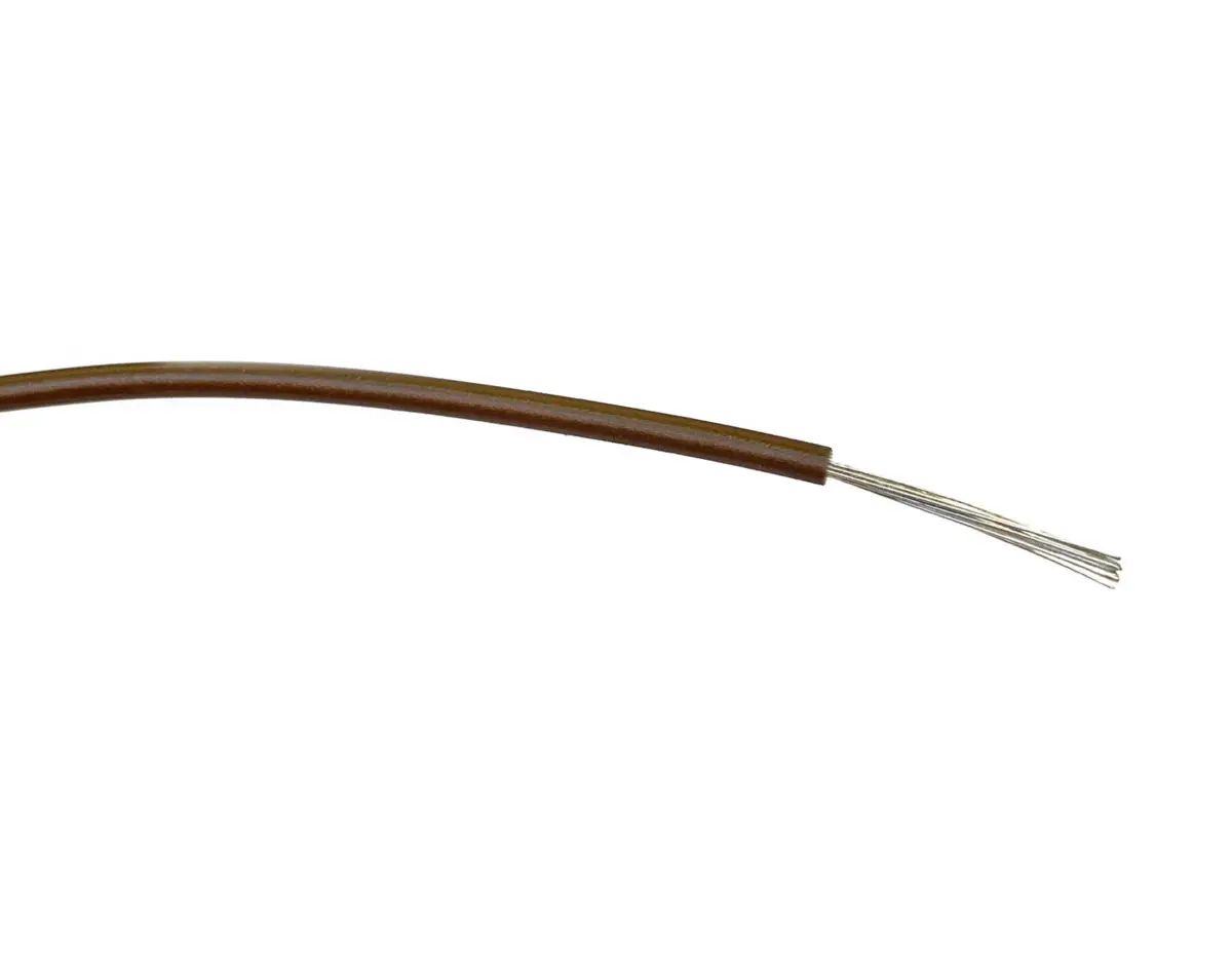 Produktfoto 1 von RS PRO Einzeladerleitung 0.5mm² 100m Braun PVC isoliert Ø 1.55mm 16/0,2 mm Litzen