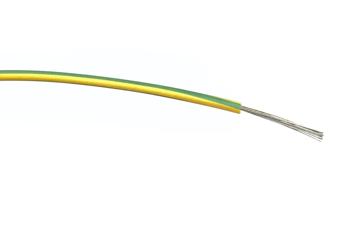 Produktfoto 1 von RS PRO Einzeladerleitung 0.5mm² 100m Grün, Gelb PVC isoliert Ø 1.55mm 16/0,2 mm Litzen