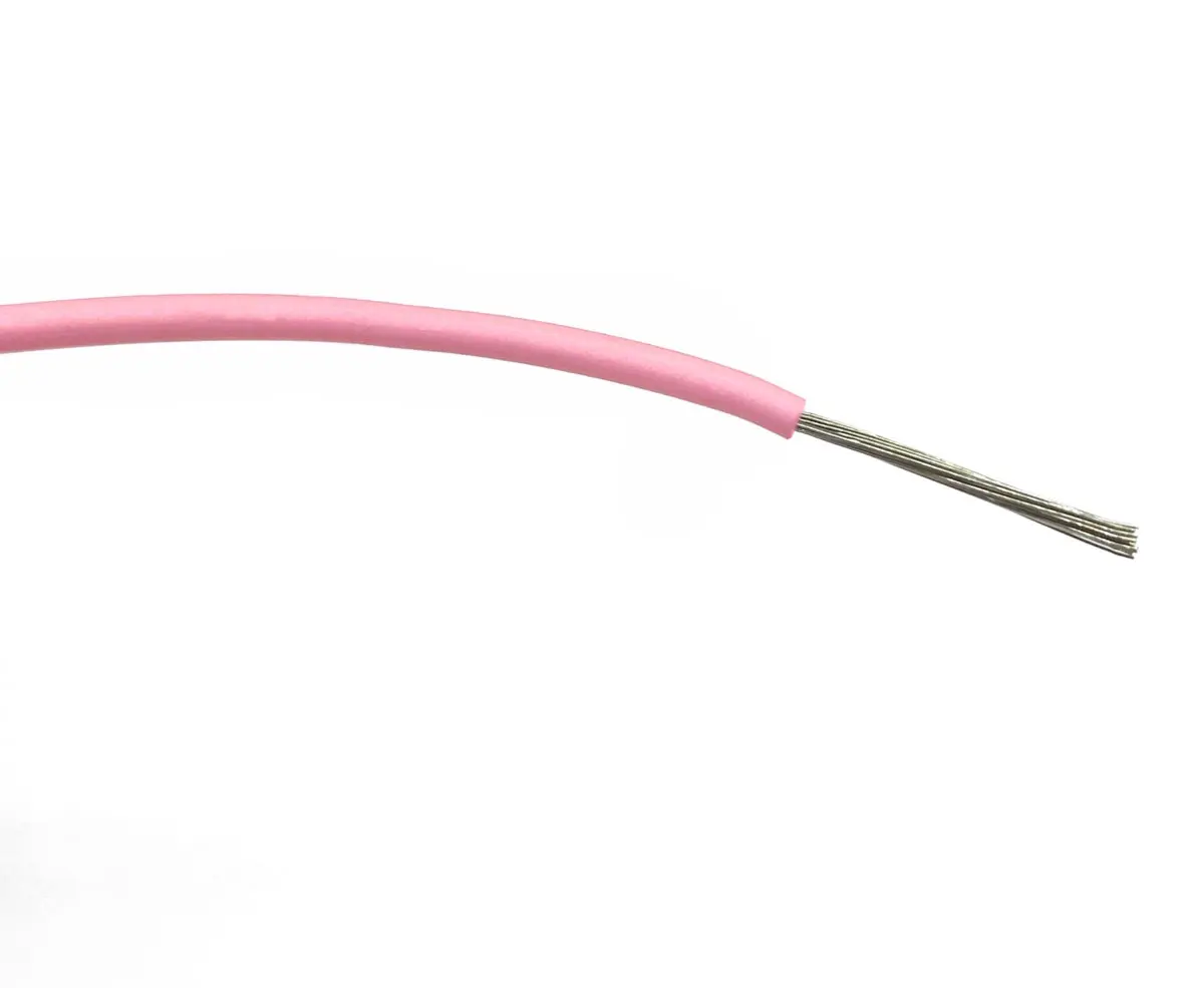 Produktfoto 1 von RS PRO Einzeladerleitung 1mm2 100m Rosa PVC isoliert Ø 2.55mm 32/0,2 mm Litzen