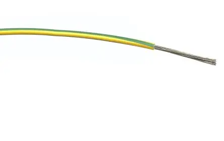 Produktfoto 1 von RS PRO Schaltdraht 100 m Gelb, Grün Ø 2.55 mm 32 Litzen Polyvinylchlorid