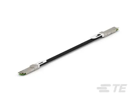 Produktfoto 1 von TE Connectivity QSFP-DD Ethernet-Kabel, 500 mm, Schwarz, Polyvinylchlorid, Polyvinylchlorid