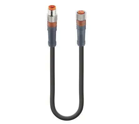 Produktfoto 1 von Lumberg RSMV-RKMV, 3-polig Sensor-Betätigungselementkabel, Gerade Stecker 3 / Gerade Buchse, Länge 4 m