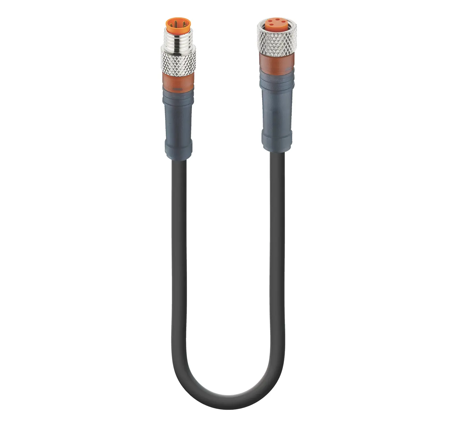 Produktfoto 1 von Lumberg RSMV-RKMV, 4-polig Sensor-Betätigungselementkabel, Gerade Stecker 4 / Gerade Buchse