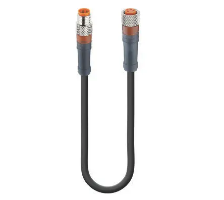 Produktfoto 1 von Lumberg RSMV-RKMV, 4-polig Sensor-Betätigungselementkabel, Gerade Stecker 4 / Gerade Buchse, Länge 600 mm