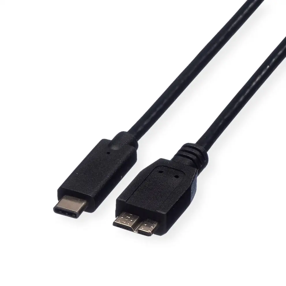 Produktfoto 1 von Roline USB-Kabel, Micro-USB B / USB C, 1m USB 2.0 Schwarz