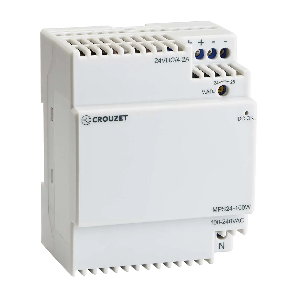 Produktfoto 1 von Crouzet DIN-Schienen Netzteil Getaktet 24V dc / 4.2A 100V ac