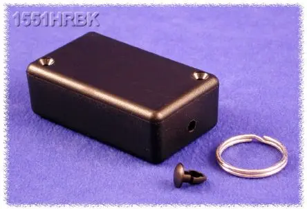 Produktfoto 1 von Hammond 1551; Gehäuse; ABS; Schwarz IP54 Breite 35 mm Höhe 20 mm Länge 60 mm