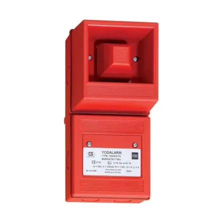 Produktfoto 1 von Clifford & Snell YO4IS Elektronischer Signalgeber Wand IP65 26.4V 32-Ton 100 dB @ 1m, Rot, Ø 91 mm DC
