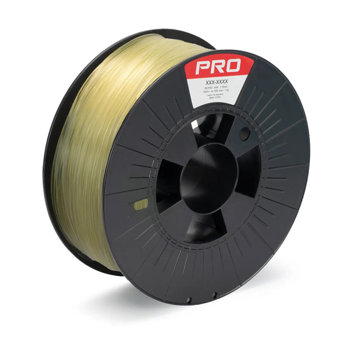 Produktfoto 1 von RS PRO Polyvinylchlorid 3D-Drucker Filament zur Verwendung mit Doppelte Extrusion, Natur, 1.75 mm, Fused Deposition