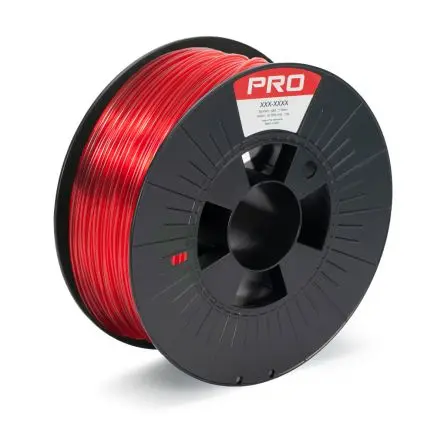 Produktfoto 1 von RS PRO PET-G 3D-Drucker Filament zur Verwendung mit Gängige Desktop-3D-Drucker, Lichtdurchlässig Rot, 1.75 mm, Fused