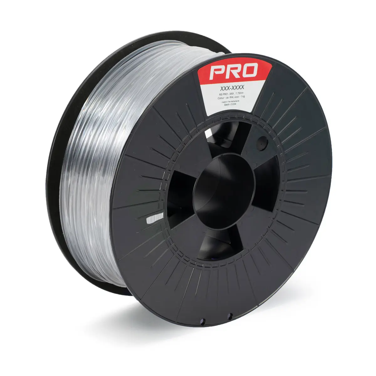 Produktfoto 1 von RS PRO Polyethylenterephthalat Glykol 3D-Drucker Filament zur Verwendung mit Gängige Desktop-3D-Drucker, Klar, 2.85 mm,