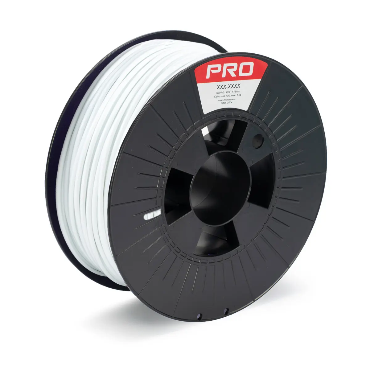 Produktfoto 1 von RS PRO Polyethylenterephthalat Glykol 3D-Drucker Filament zur Verwendung mit Gängige Desktop-3D-Drucker, Weiß, 2.85 mm,