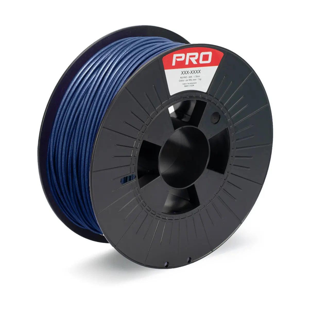 Produktfoto 1 von RS PRO Polymilchsäure 3D-Drucker Filament zur Verwendung mit Gängige Desktop-3D-Drucker, Blau, 2.85 mm, Fused Deposition