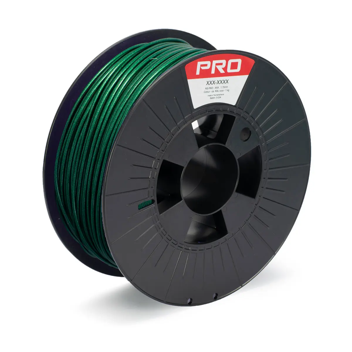Produktfoto 1 von RS PRO Polymilchsäure 3D-Drucker Filament zur Verwendung mit Gängige Desktop-3D-Drucker, Grün, 2.85 mm, Fused Deposition