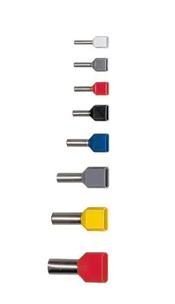 Produktfoto 1 von SES Sterling PLIO Aderendhülsen bis 2 x 0.75mm², Stift ø 2.1mm, Grau, PP, 8mm, 15mm, Isoliert
