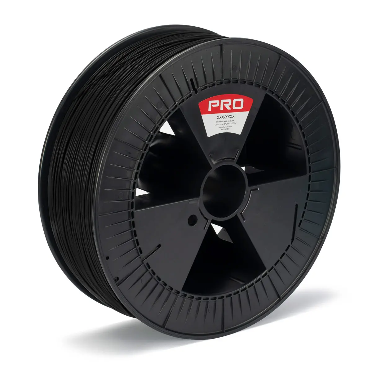Produktfoto 1 von RS PRO PLA Matt 3D-Drucker Filament zur Verwendung mit Gängige Desktop-3D-Drucker, Mattschwarz, 1.75 mm, Fused