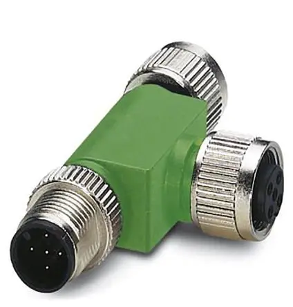 Produktfoto 1 von Phoenix Contact, Gerade SAC Rundsteckverbinder Adapter 5 M12, IP65, IP67 Stecker 5 M12 Stecker