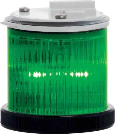 Produktfoto 1 von RS PRO LED Signalleuchte Filament/Warnsummer, Dauer-Licht 24V ac/dc Grün Wechselstrom/Gleichstrom IP66, 55 mm x 50 mm