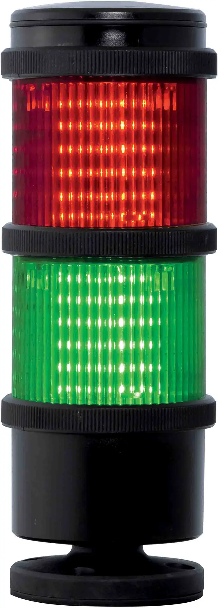 Produktfoto 1 von RS PRO LED Signalturm Linse Rot/Grün Dauer 200mm
