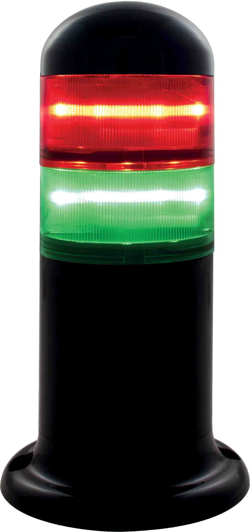 Produktfoto 1 von RS PRO LED Signalturm Linse Rot/Grün Dauer 193mm