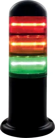 Produktfoto 1 von RS PRO LED Signalturm 6-stufig Linse Gelb, Rot, Grün 24V ac Dauer Stapelbar 228 mm Multifunktion