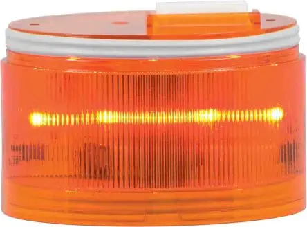 Produktfoto 1 von RS PRO LED Blitzlichtelement Dauer, Filament/Warnsummer-Licht 240V ac/dc Gelb Wechselstrom/Gleichstrom IP66, 70 mm x 43