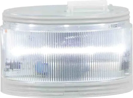 RS PRO LED Blitzlichtelement Dauer, Filament/Warnsummer-Licht 240V ac/dc Klar Wechselstrom/Gleichstrom IP66, 70 mm x 43