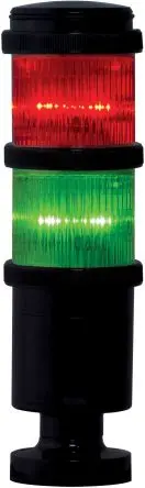 Produktfoto 1 von RS PRO MLI007-04 LED Signalturm 2-stufig Linse Rot, Grün 240V ac/dc Dauer, Filament/Warnsummer Ring 190 mm Multifunktion