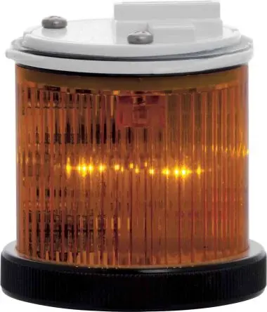 Produktfoto 1 von RS PRO LED Signalleuchte Dauer, Filament/Warnsummer-Licht 240V ac Gelb AC IP66, 55 mm x 50 mm