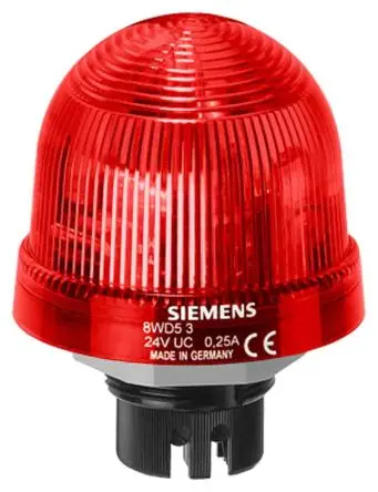 Produktfoto 1 von Siemens 8WD53 LED Signalleuchte Dauer-Licht 24V ac/dc Rot Wechselstrom/Gleichstrom IP65, 75 mm x 96.5 mm
