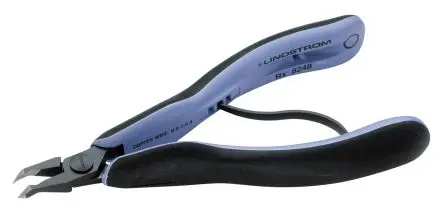Produktfoto 1 von Lindstrom ESD-Sicherheit Glatt Kabelschneider 143 mm / Backen 18mm, Schneidleistung 0.8 mm