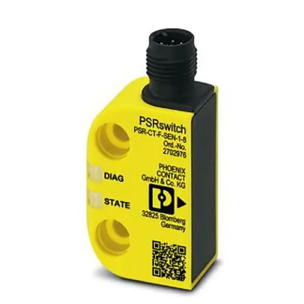 Produktfoto 1 von Phoenix Contact PSR-CT-M-SEN-1-8 RFID M12 Berührungsloser Sicherheitsschalter 24V dc aus Polybutylenterephthalat,