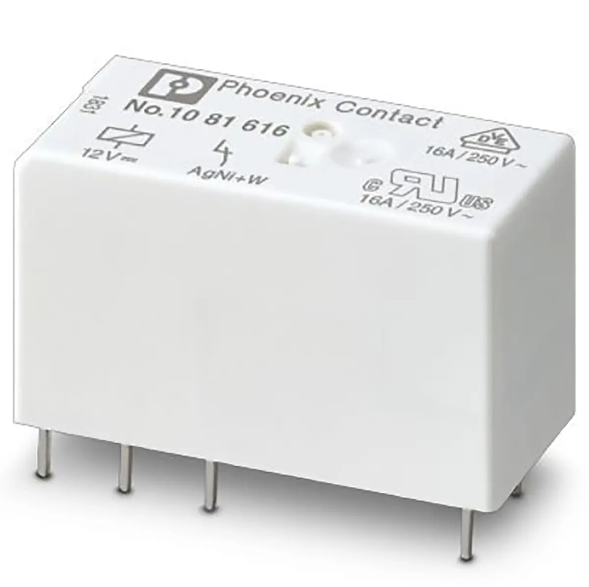 Produktfoto 1 von Phoenix Contact REL-MR-12DC/1ICT 12V dc Spule 1-poliger Schließer Printrelais 16A 360Ω 400mW Monostabiles Relais
