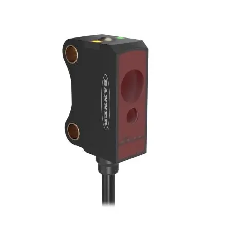 Produktfoto 1 von Banner VS8 Rechteckig Optischer Sensor, Hintergrundunterdrückung, PnP Ausgang, Kabel