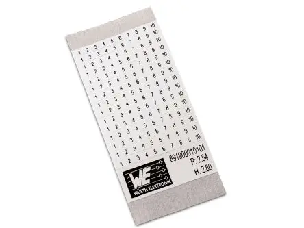 Produktfoto 1 von Wurth Elektronik Selbstklebende Markierungskarte für Anschlussklemmenblöcke