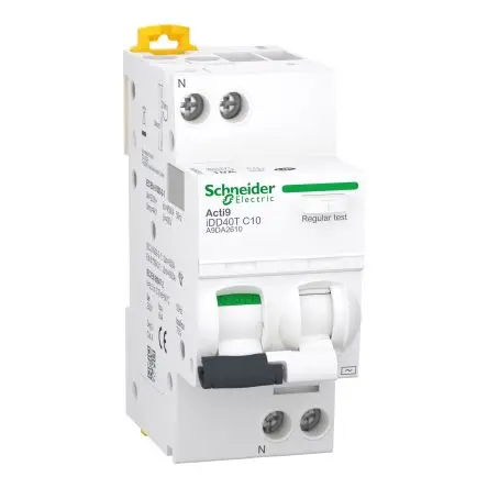 Produktfoto 1 von Schneider Electric Acti9 iDT40 FI/LS-Schalter (RCBO) 10A, 1-polig Typ C, Empfindlichkeit 30 mA