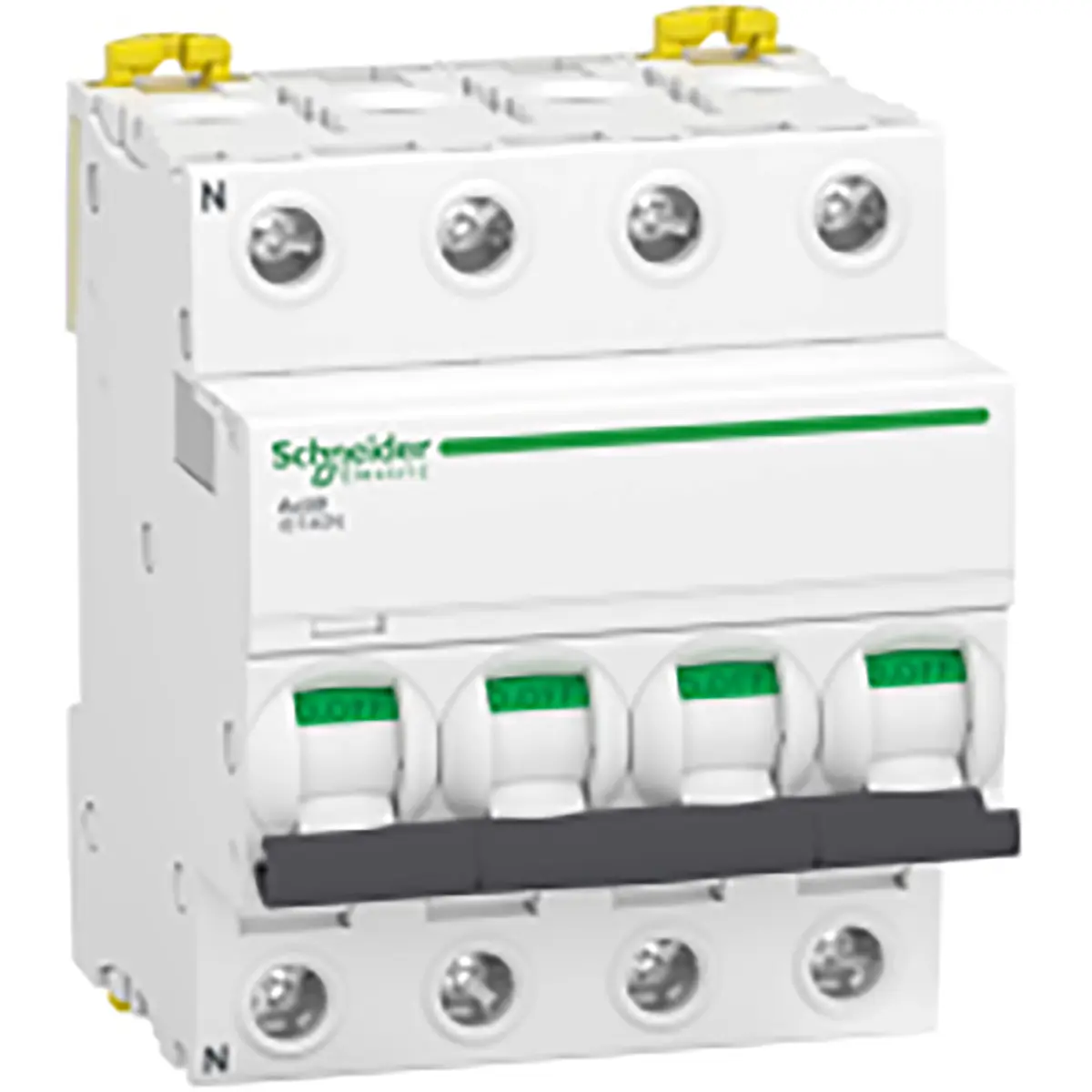 Produktfoto 1 von Schneider Electric Acti9 Miniaturüberlastschalter Typ C, Pol 4-polig 40 A 400 V ac, Abschaltvermögen 10 kA Acti9